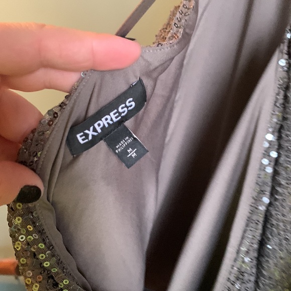 Express sexy cross cross sequin tank - Picture 4 of 4